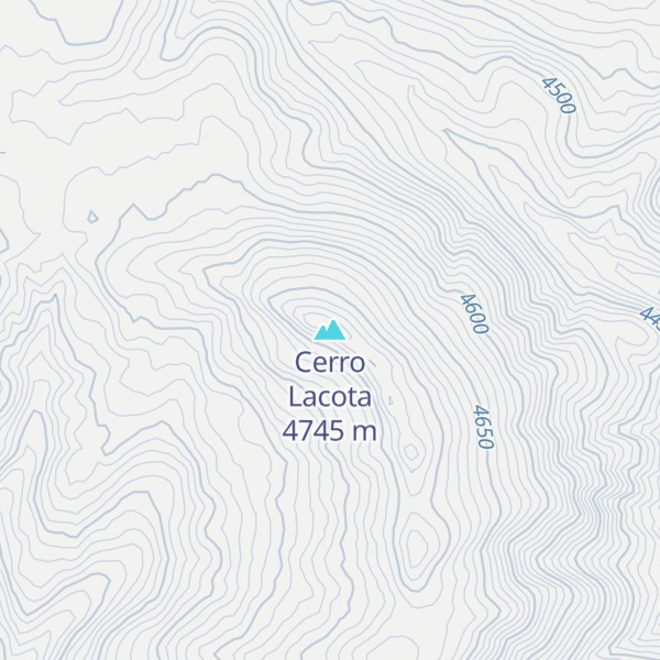 Map of Cerro Lacota
