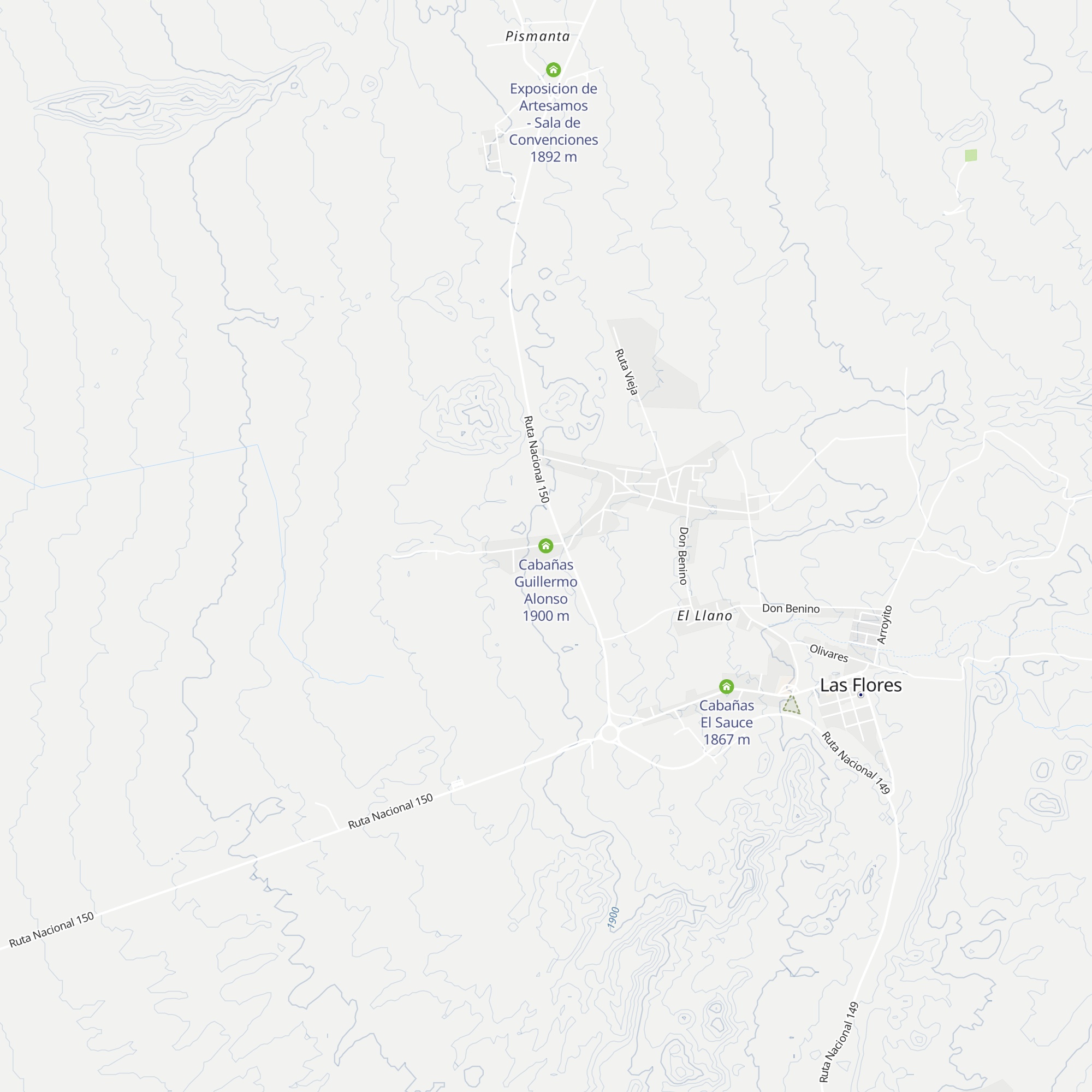 Cabañas Guillermo Alonso map
