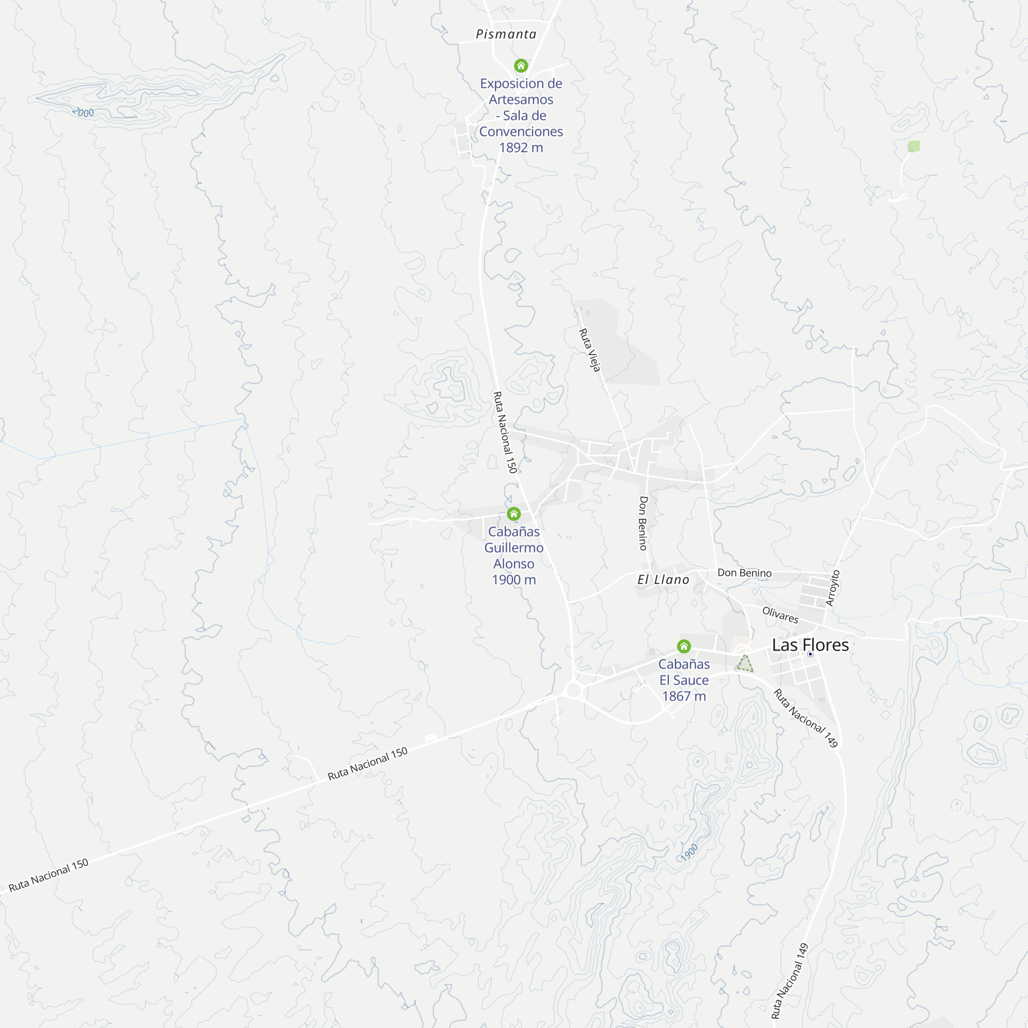 Cabañas Guillermo Alonso map