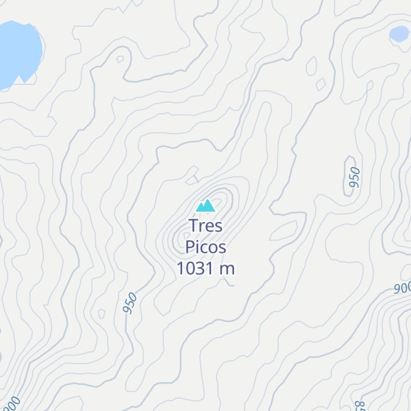 Map of Tres Picos
