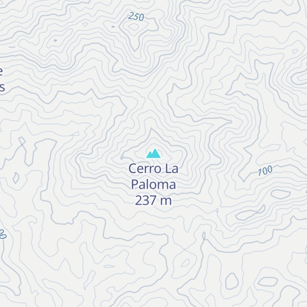 Map of Cerro La Paloma
