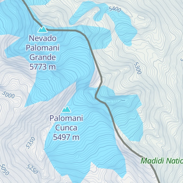 Map of Nevado Palomani Tranca