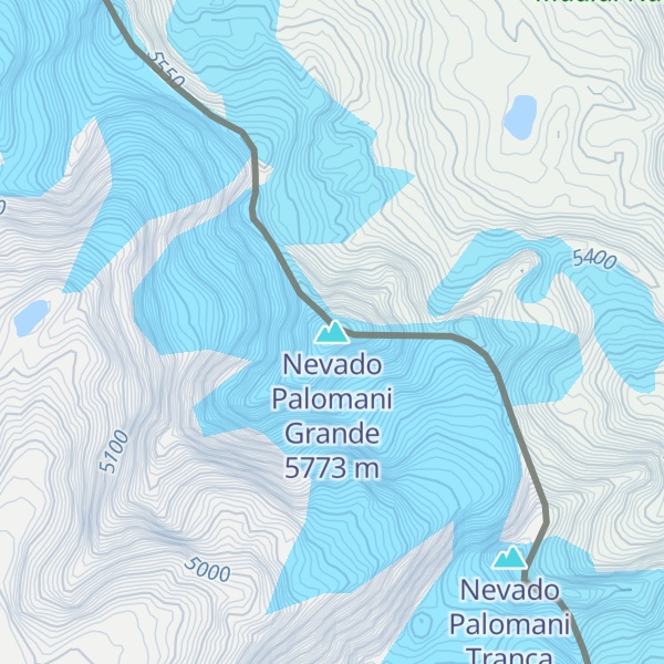 Map of Nevado Palomani Grande