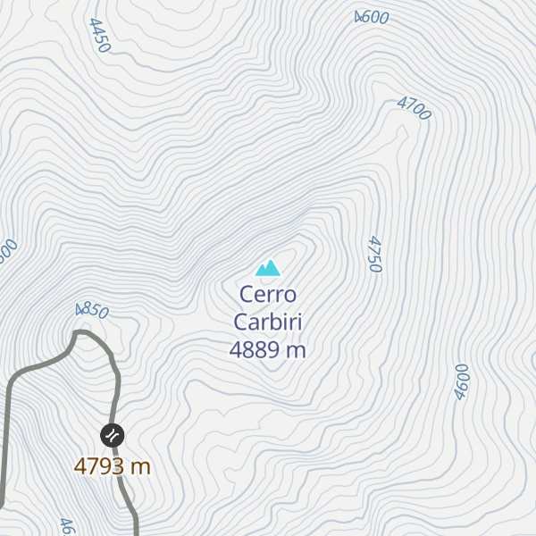 Map of Cerro Carbiri