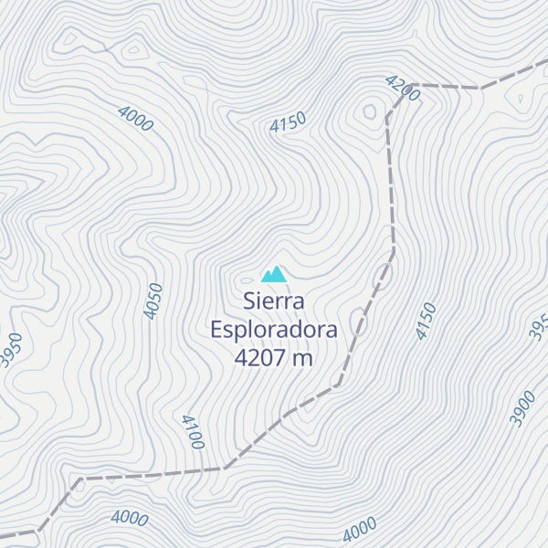 Map of Sierra Esploradora