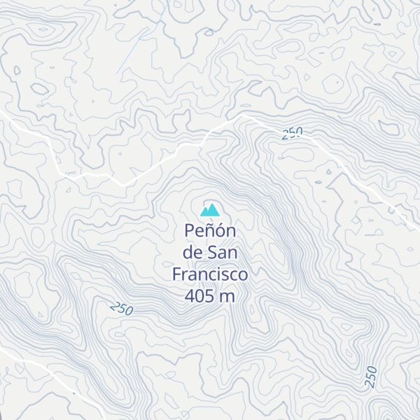 Map of Peñón de San Francisco