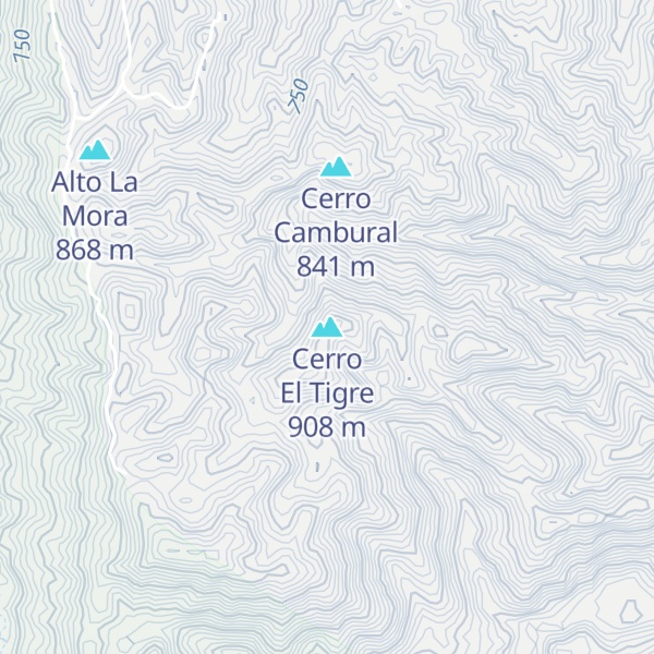 Map of Cerro El Tigre
