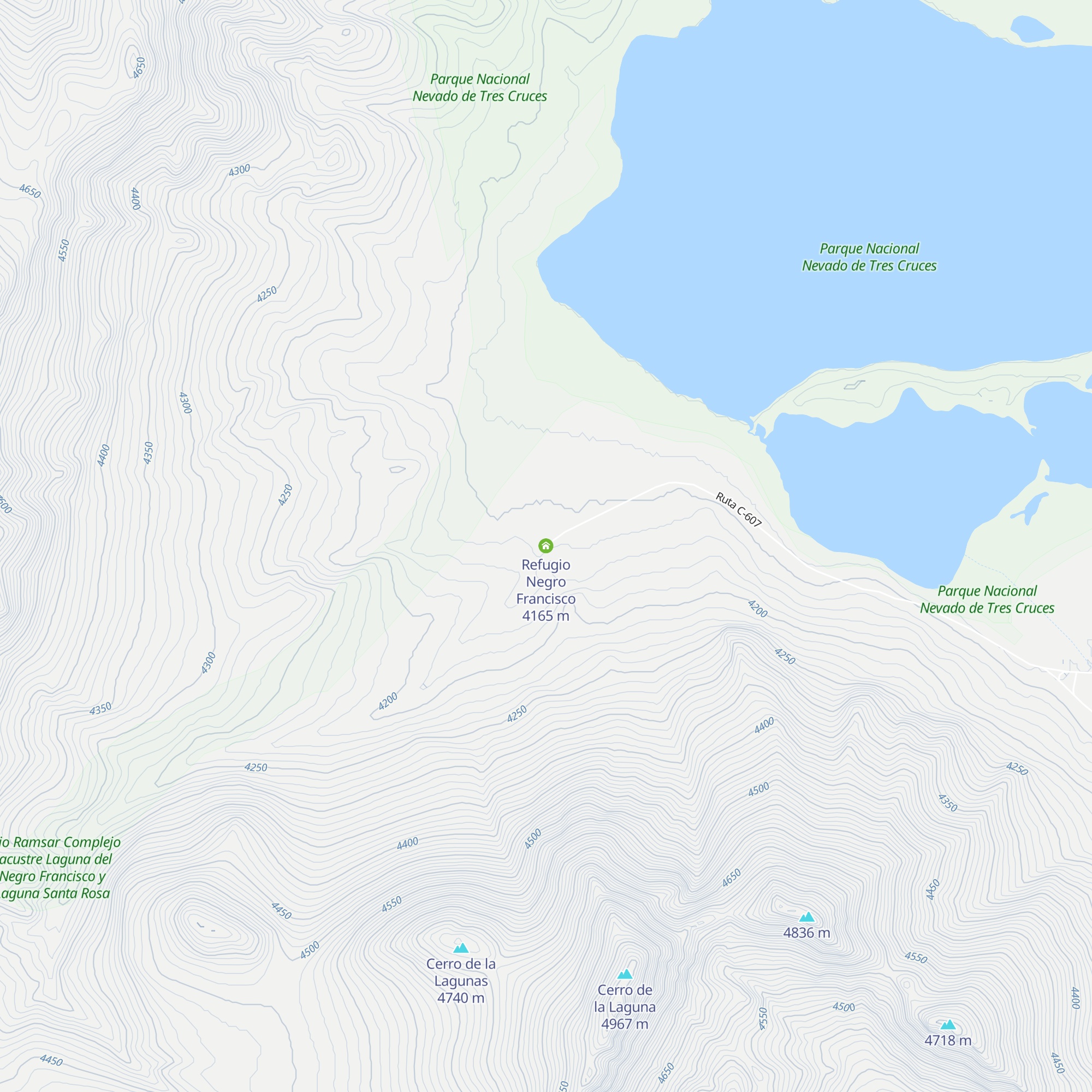 Refugio Negro Francisco map