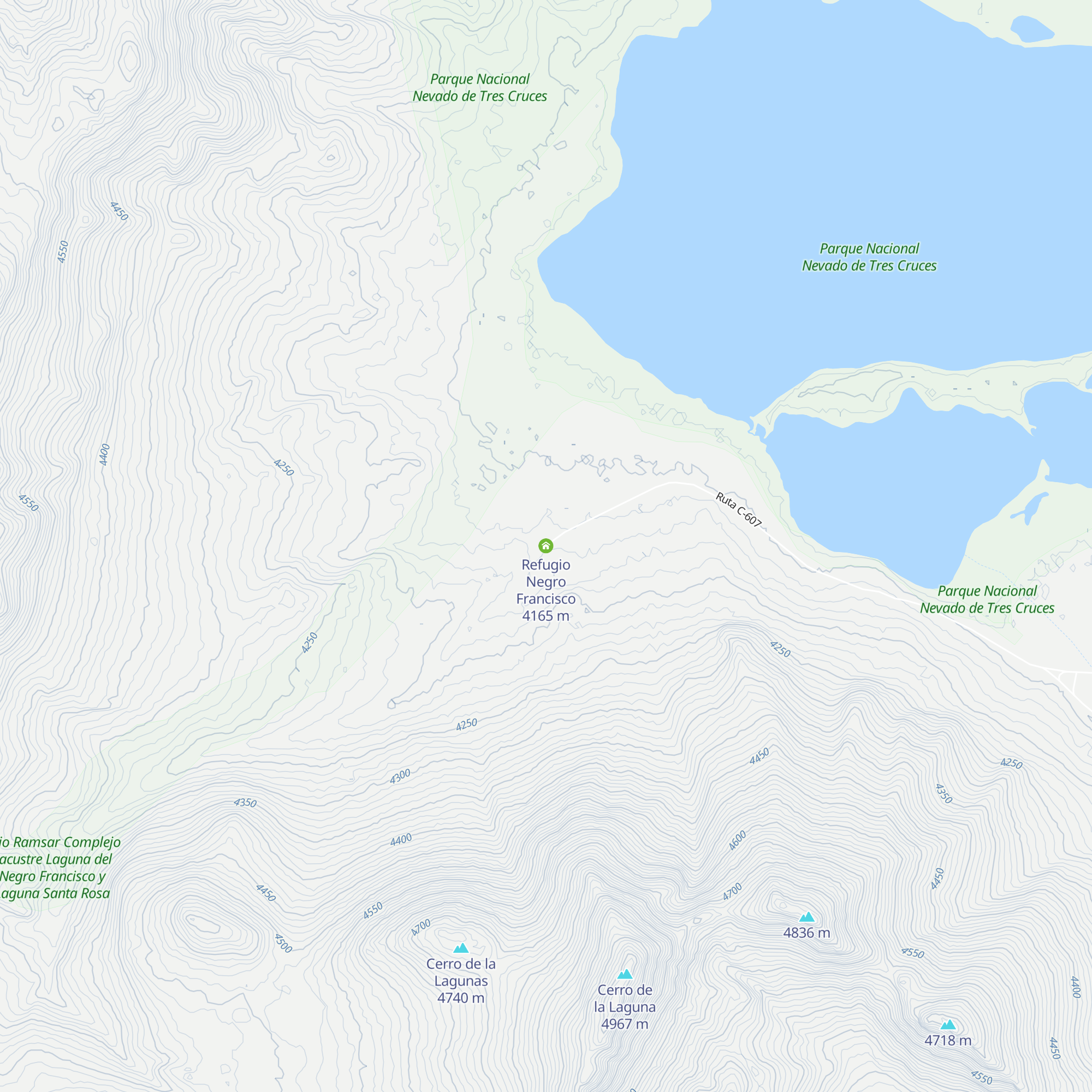 Refugio Negro Francisco map