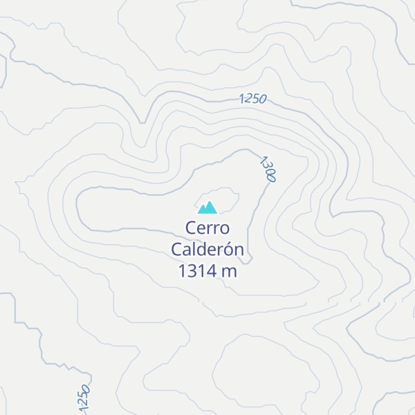 Map of Cerro Calderón