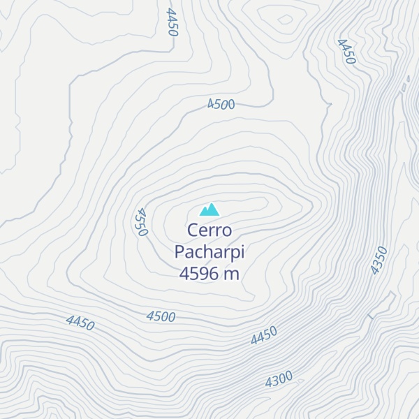 Map of Cerro Pacharpi