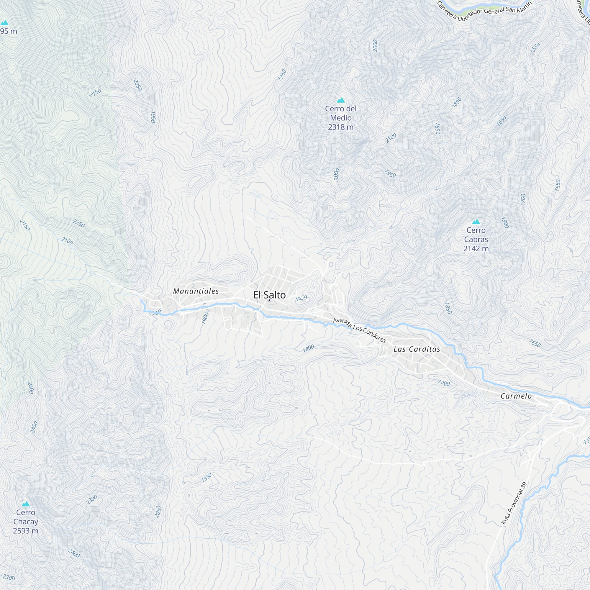 Cabañas Vista Montana map
