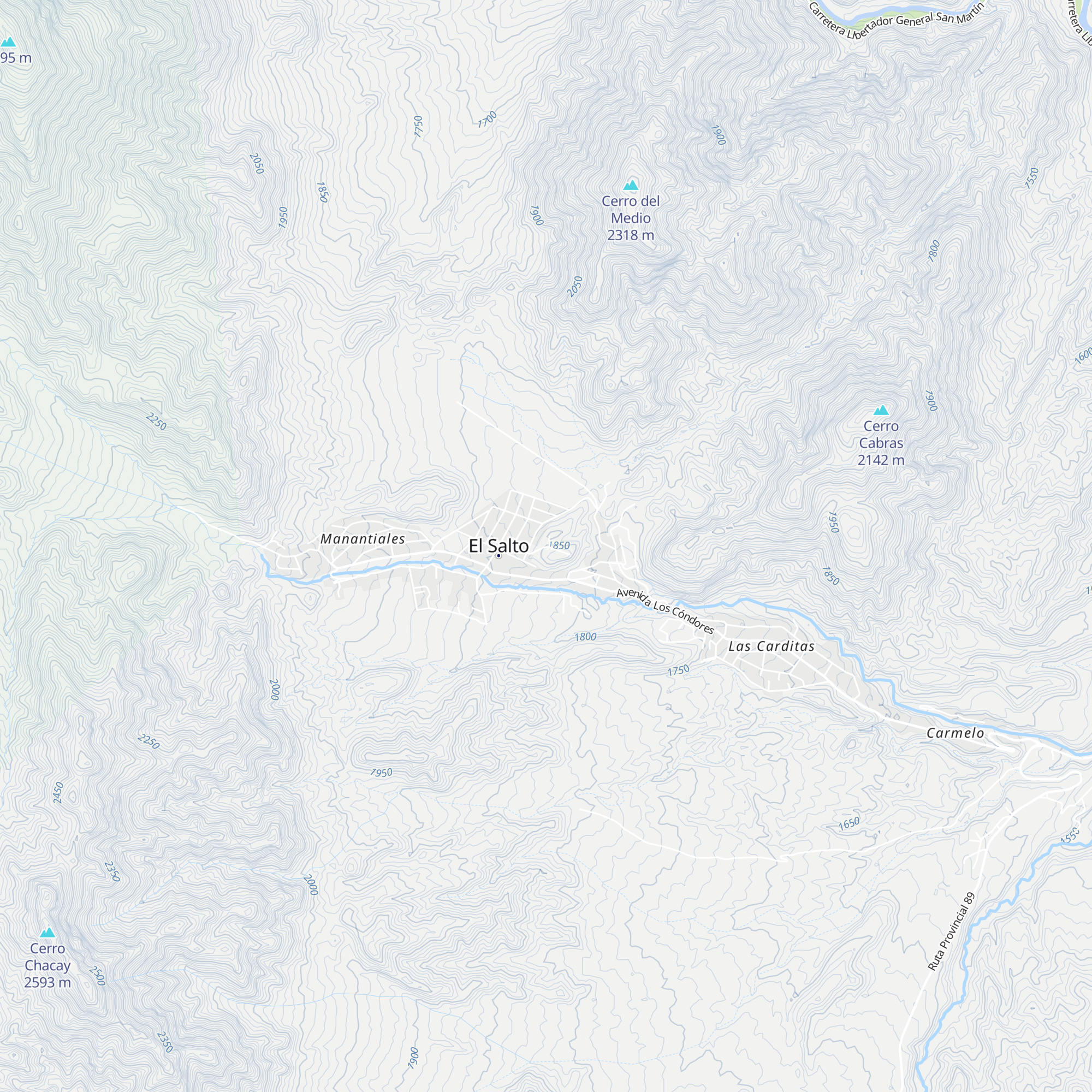 Cabañas Vista Montana map