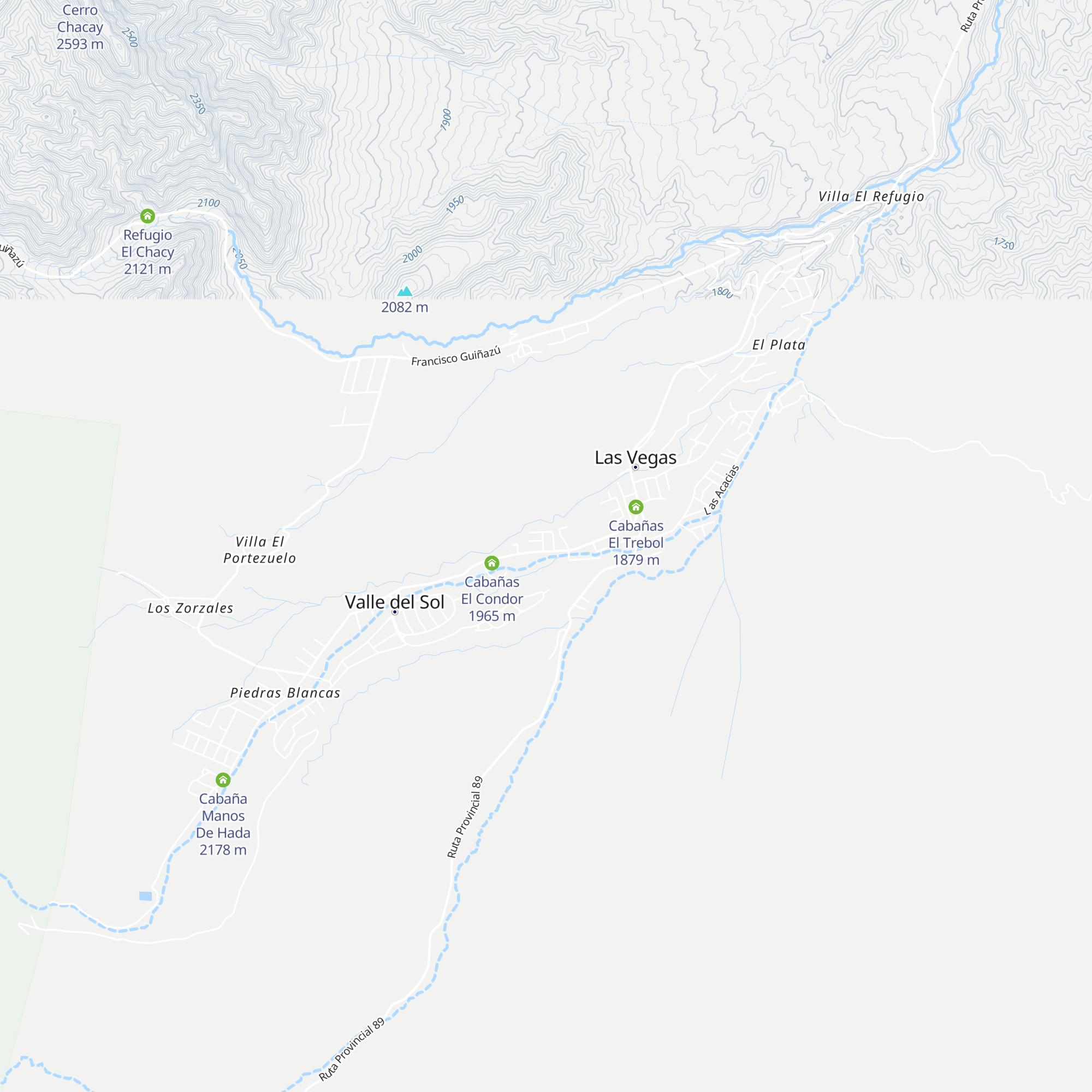 Cabañas Anqui map