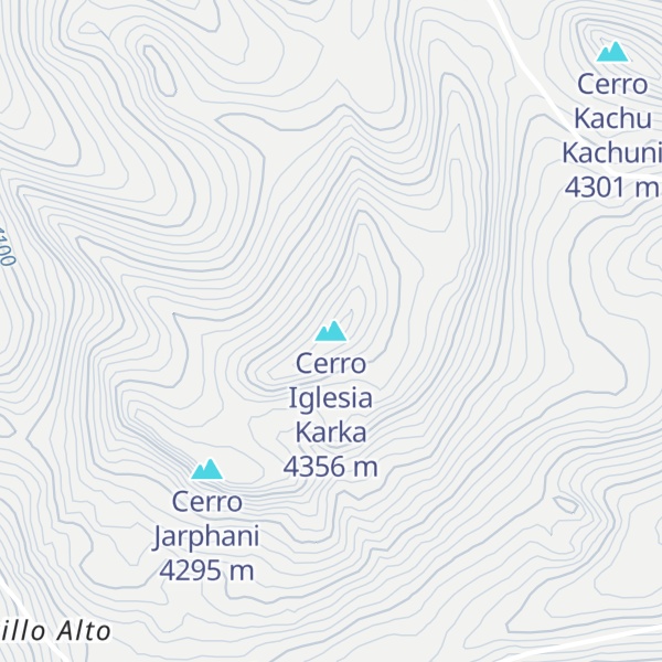 Map of Cerro Iglesia Karka