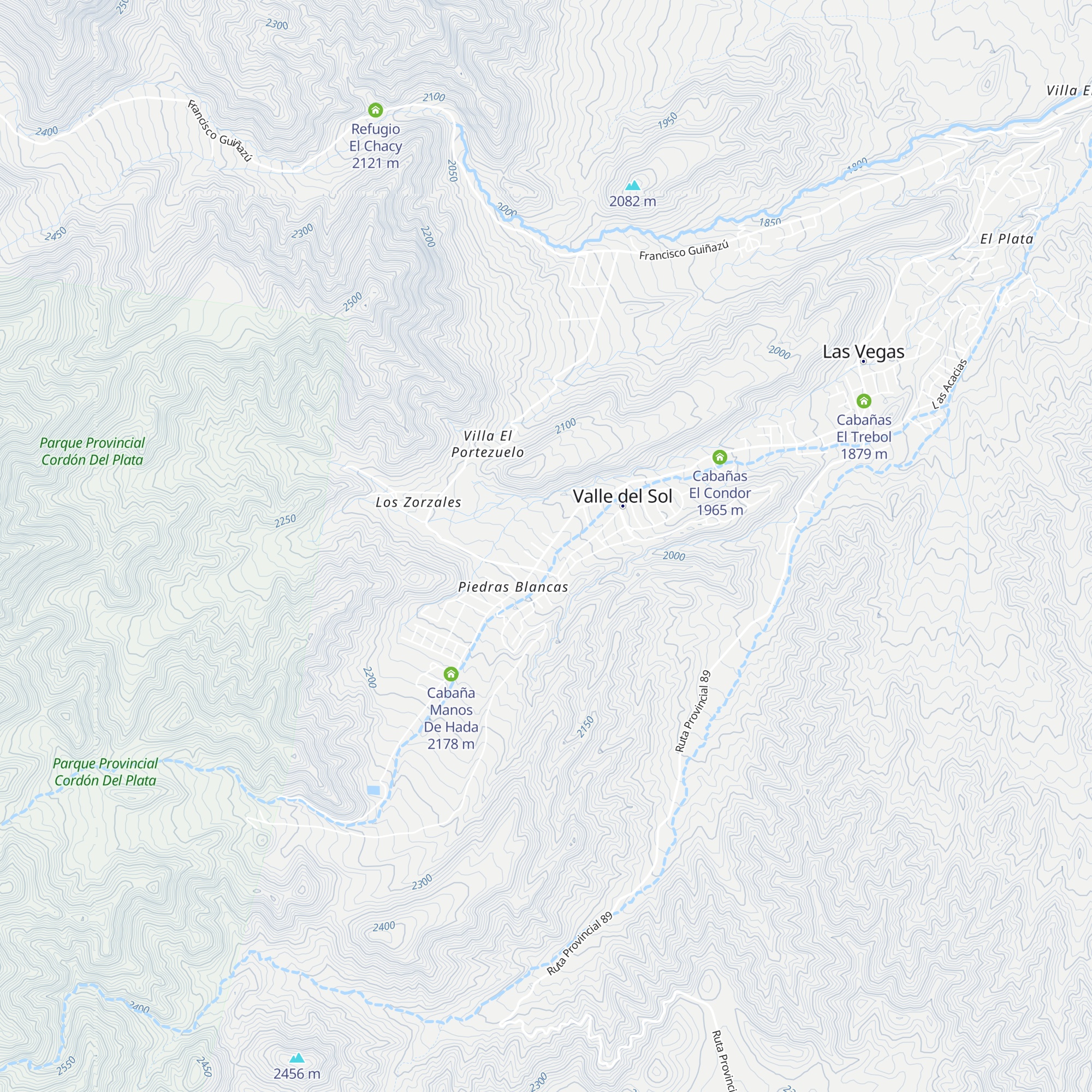 Cabañas Naupa Huen map
