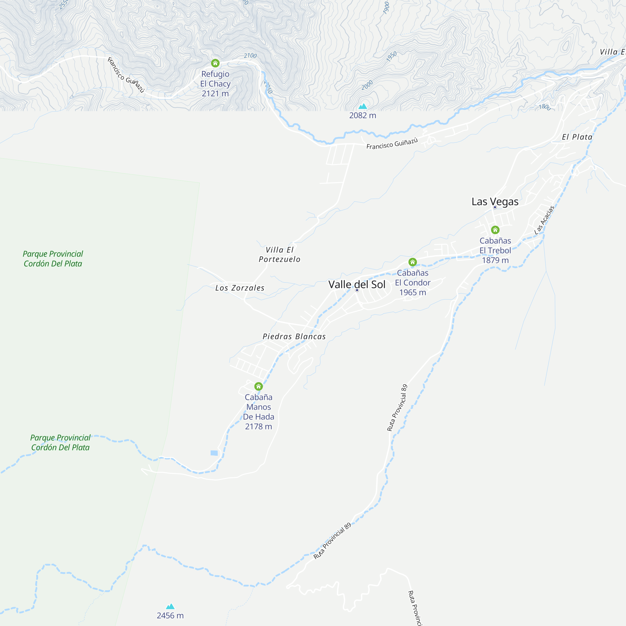 Cabañas Naupa Huen map