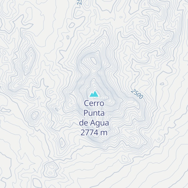 Map of Cerro Punta de Agua