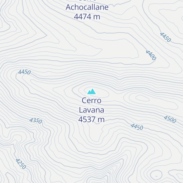 Map of Cerro Lavana