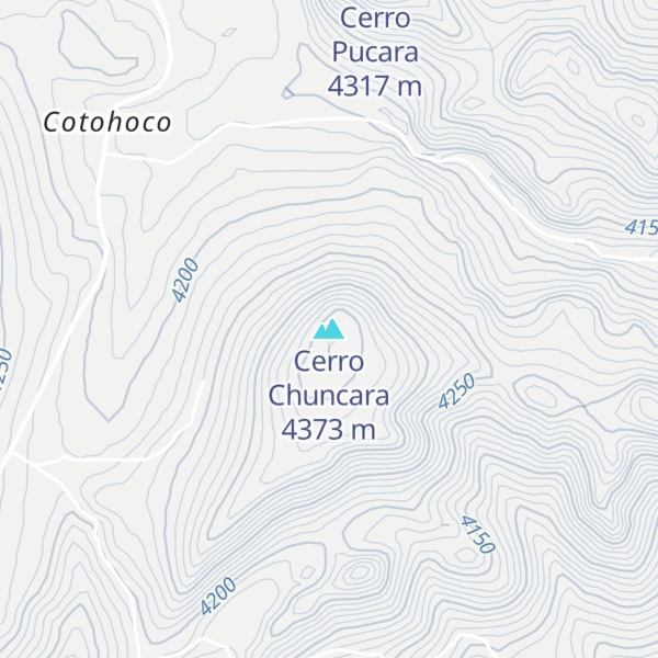 Map of Cerro Chuncara