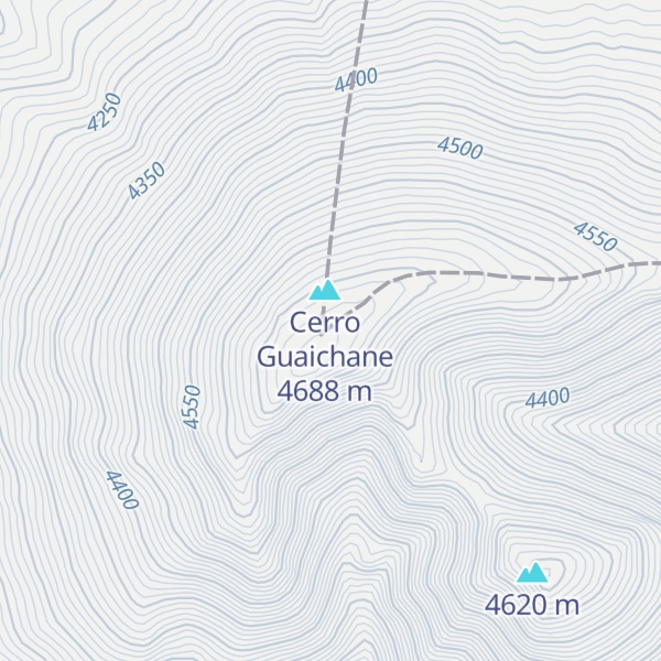 Map of Cerro de Huaichane