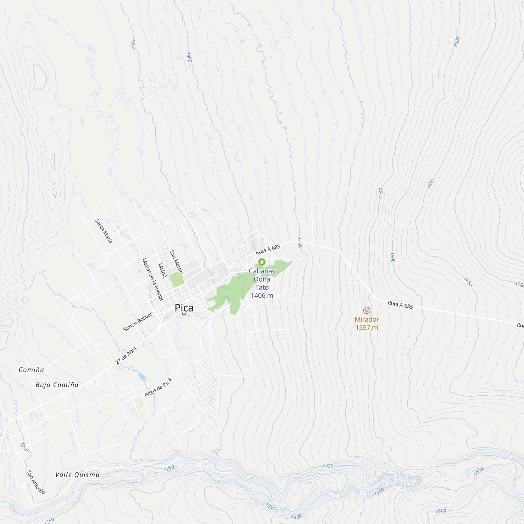 Cabañas Doña Tato map