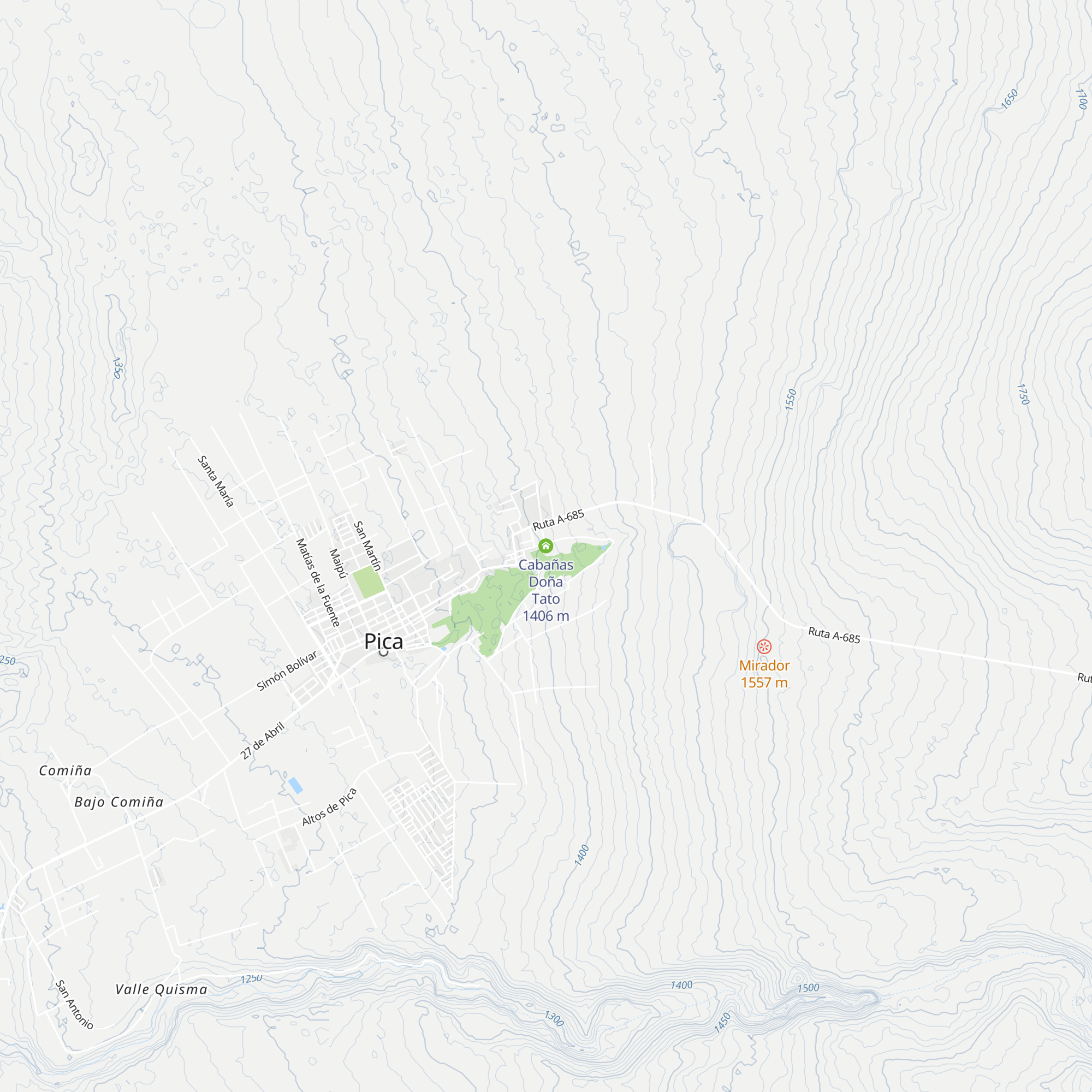 Cabañas Doña Tato map