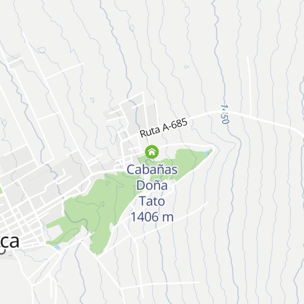 Map of Cabañas Doña Tato