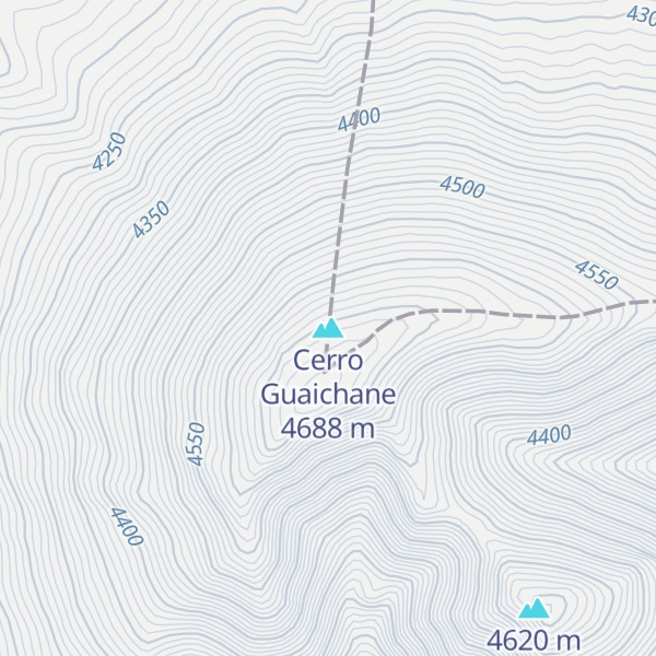 Map of Cerro Guaichane