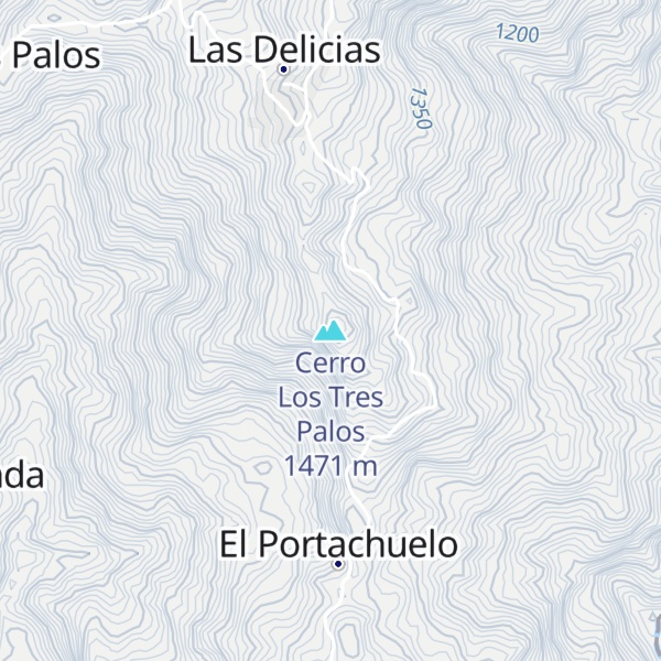 Map of Cerro Los Tres Palos