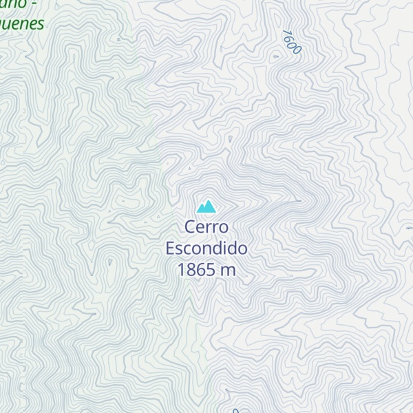 Map of Cerro Escondido