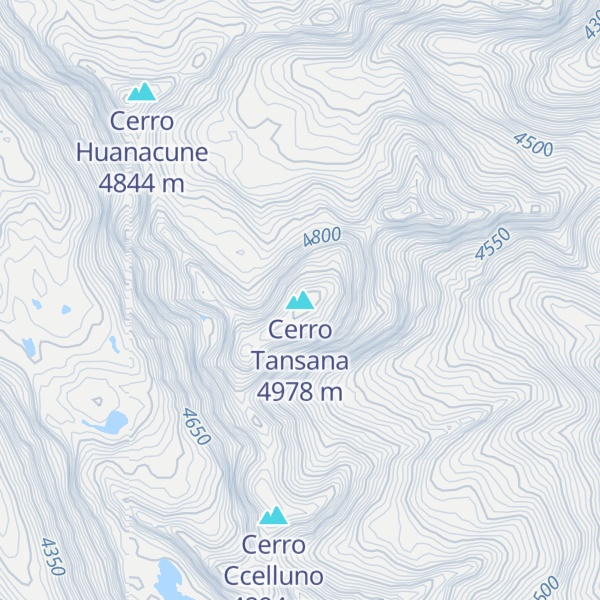 Map of Cerro Tansana