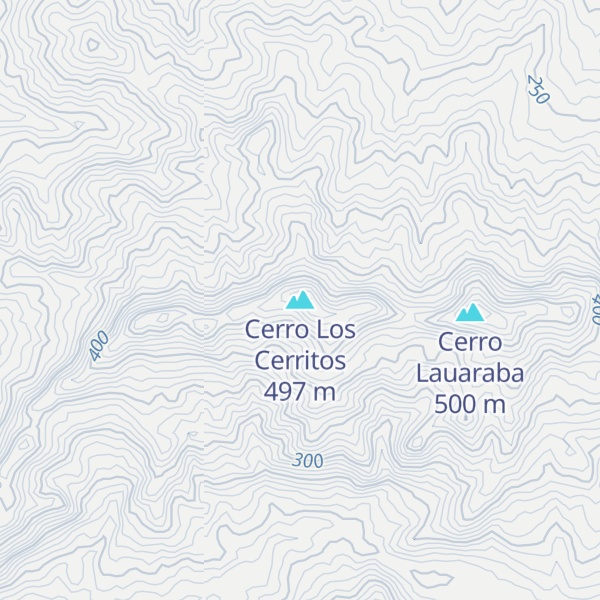 Map of Cerro Los Cerritos