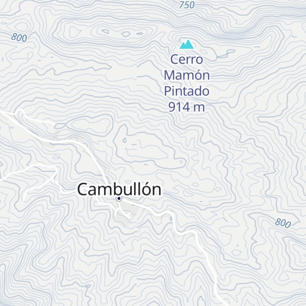 Map of Cerro Cambullón
