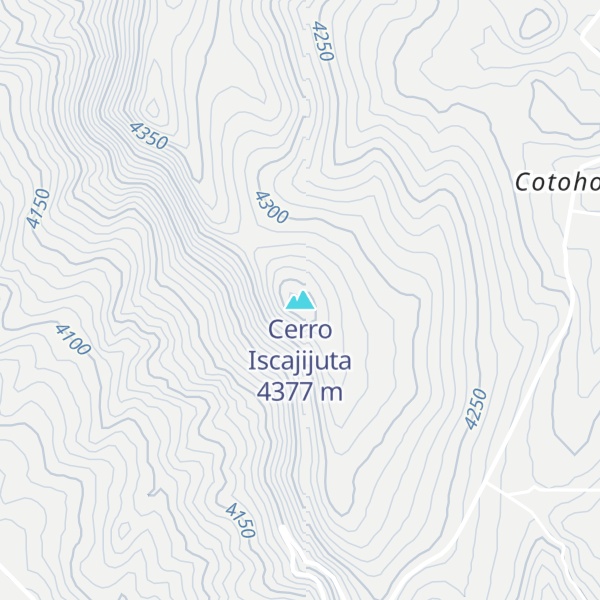 Map of Cerro Iscajijuta