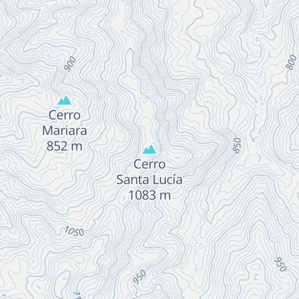 Map of Cerro Santa Lucía
