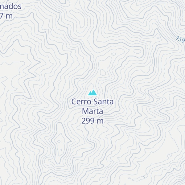 Map of Cerro Santa Marta