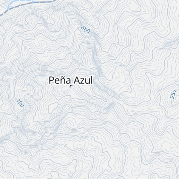 Map of Cerro Peña Azul