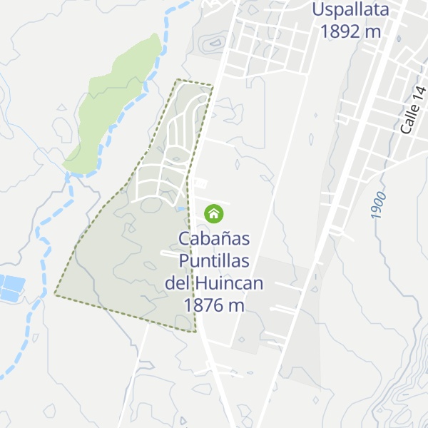 Map of Cabañas Puntillas del Huincan