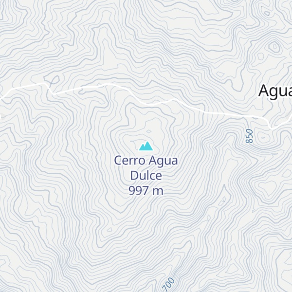 Map of Cerro Agua Dulce