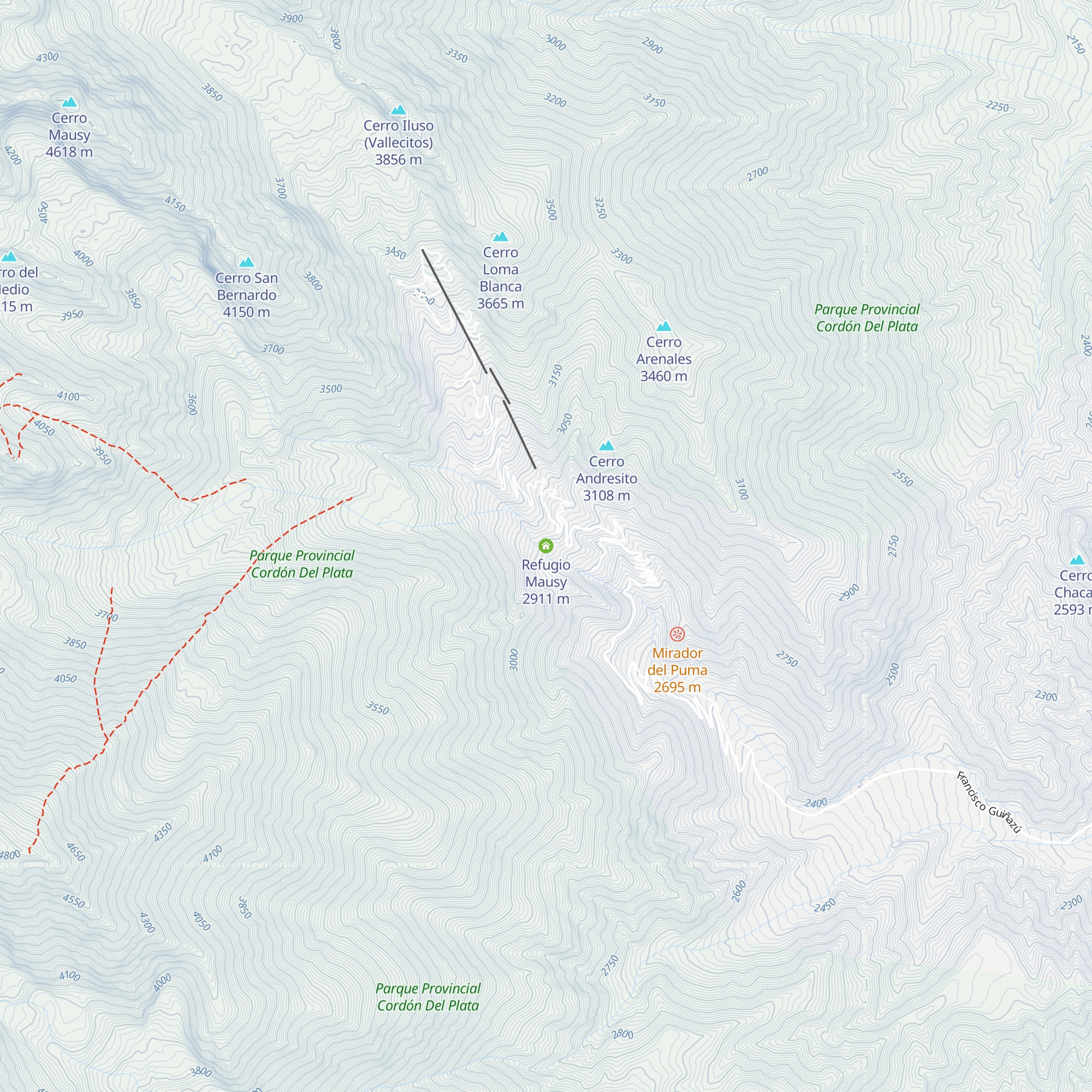 Refugio Mausy map