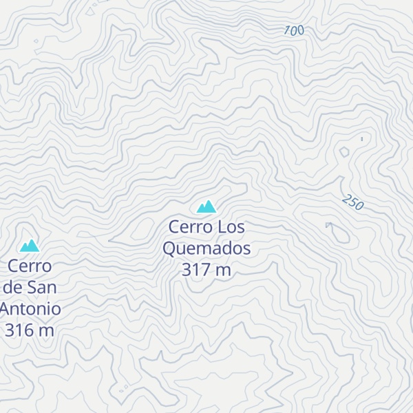 Map of Cerro Los Quemados