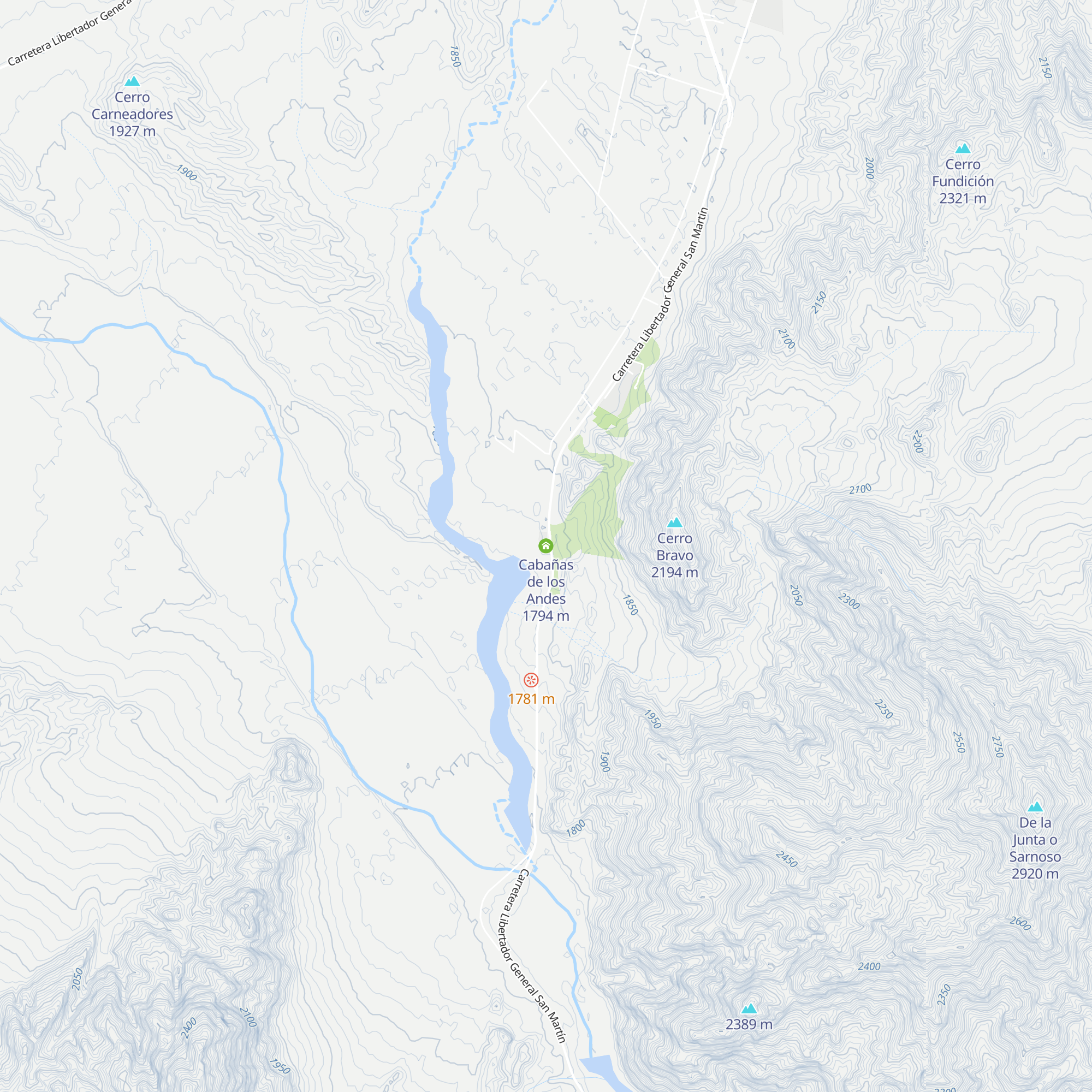 Cabañas de los Andes map
