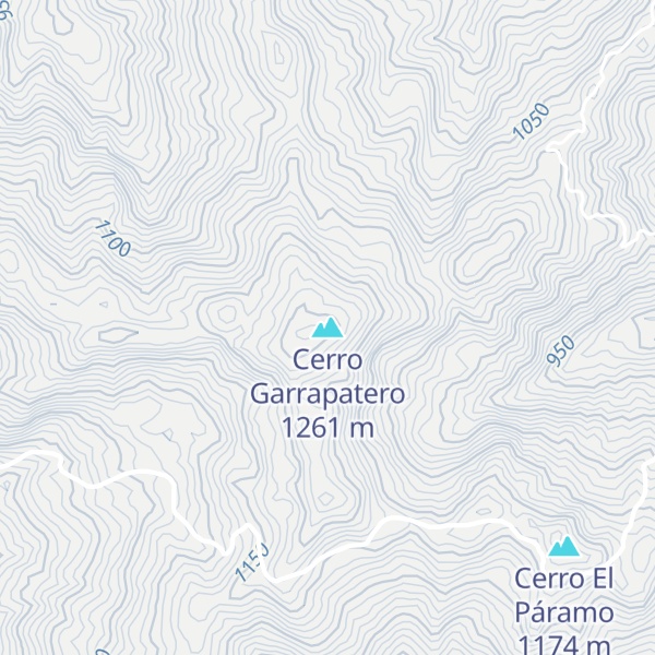 Map of Cerro Garrapatero