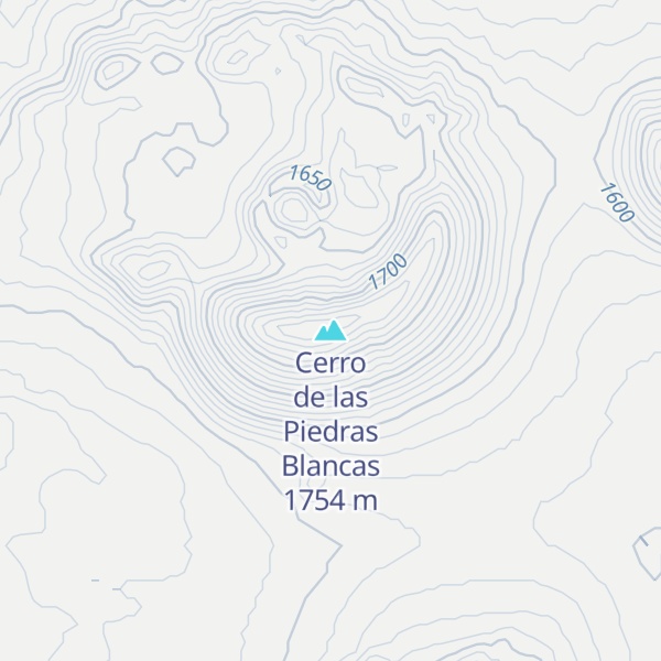 Map of Cerro de las Piedras Blancas