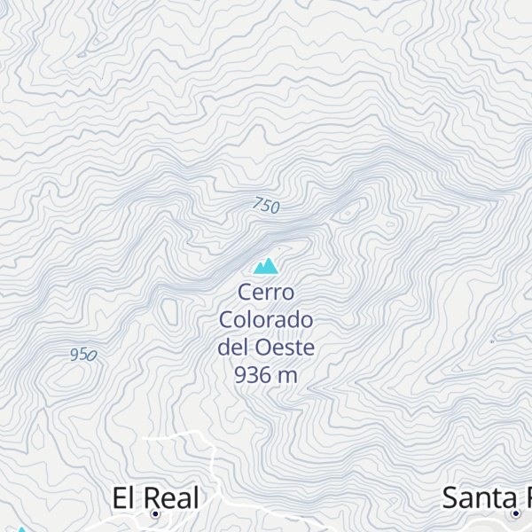 Map of Cerro Colorado del Oeste