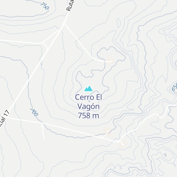 Map of Cerro El Vagón