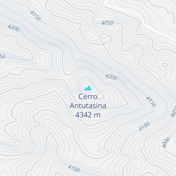 Map of Cerro Antutasina