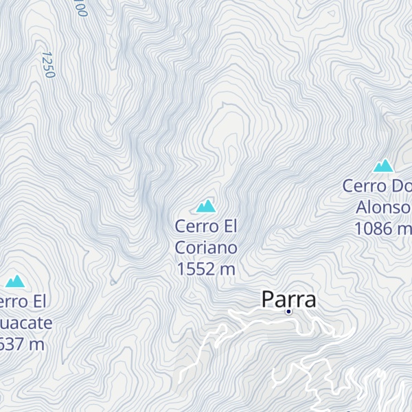 Map of Cerro El Coriano