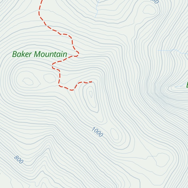 Map of Baker Mountain